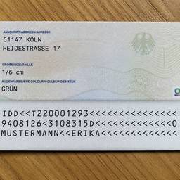 German ID Card Back Mockup