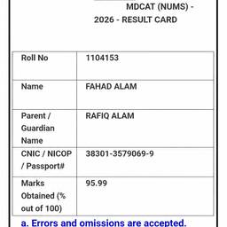 After - Edit Exam Result Card