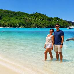 Tropical Beach Group Photo