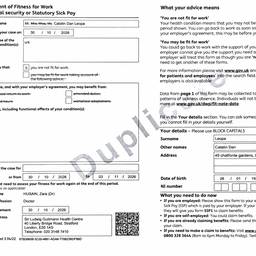 Fit Note Form Edit