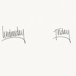 Handwritten Day Labels