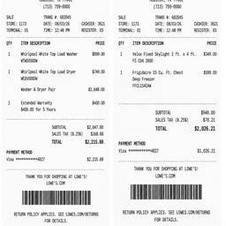Appliance Store Receipt Mockup
