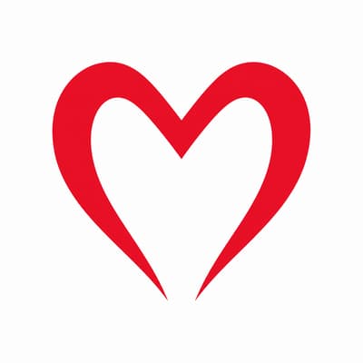 Minimalist Heart M Logo