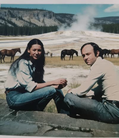 Nachher - Yellowstone Pferde Hintergrund