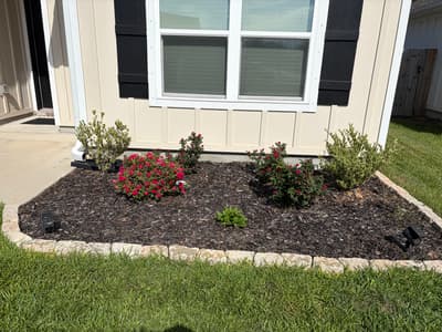 Before - Colorful House Flower Border