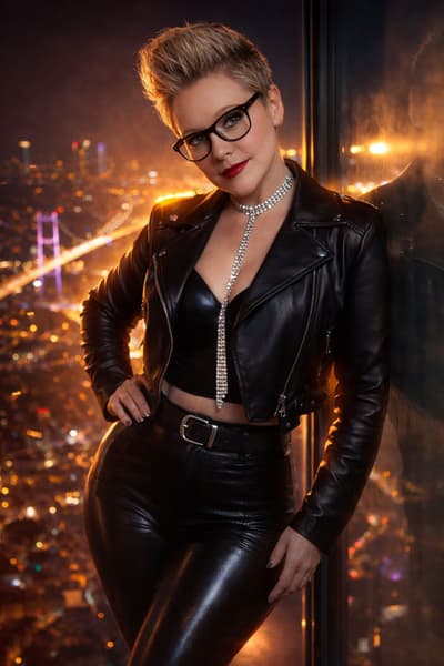 Before - Elegant Leather Portrait