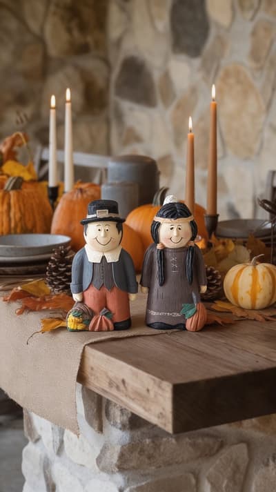 Pilgrim Figurines Tablescape