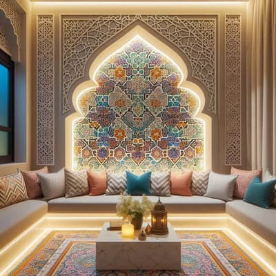 Vorher - Islamische Messing-Wanddekoration