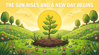 Avant - Croissance de pousse à arbre