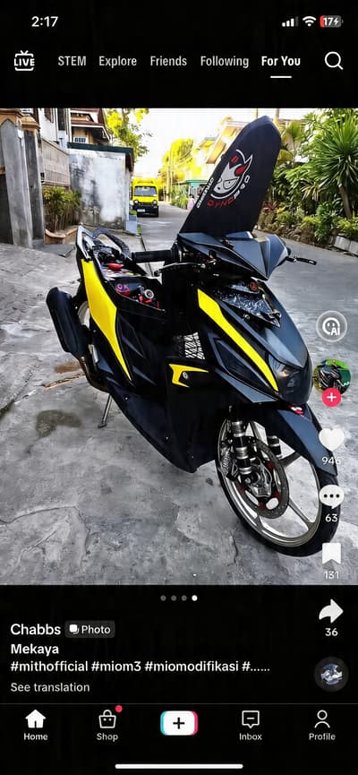 After - Yellow Motorcycle Recolor