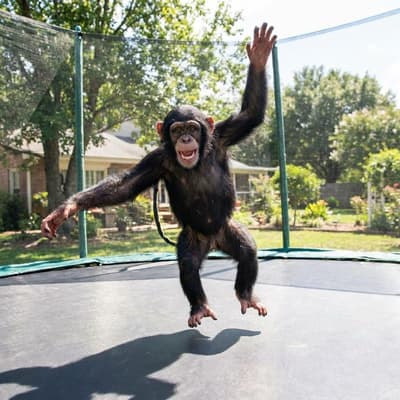 Chimp Trampoline Fun