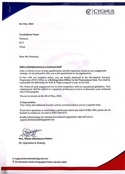 Antes - Oferta de empleo editada