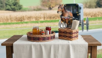 Amish Basket Display
