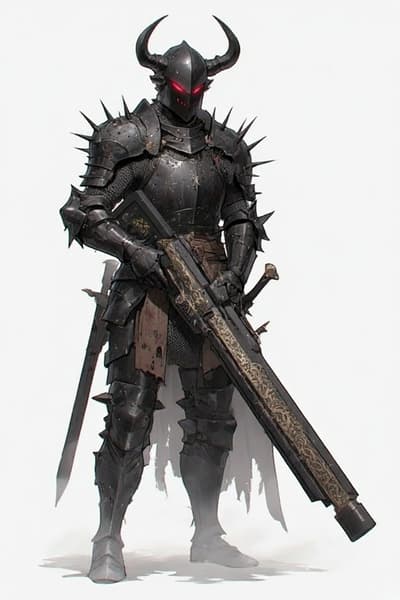 Depois - Edição de Armadura de Cavaleiro Demoníaco