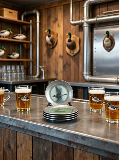 Rustic Bar Coaster Mockup