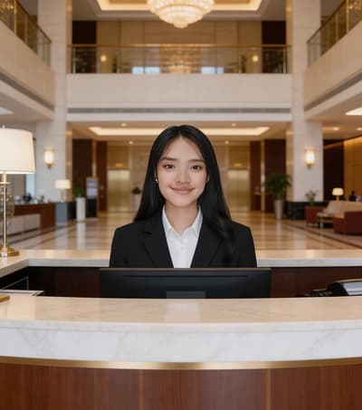 After - AI Face in Hotel Lobby