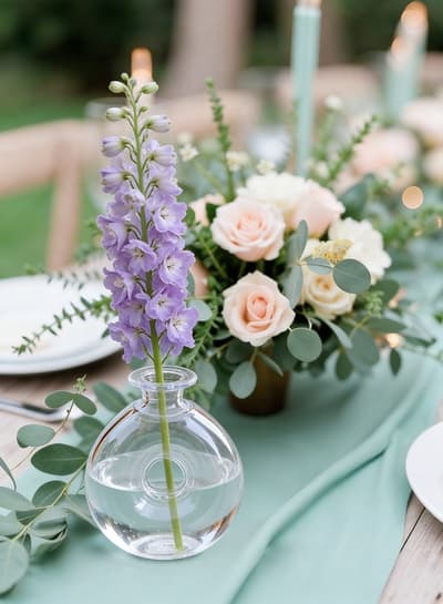 Before - Adjusted Larkspur Stem