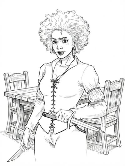 Après - Arrière-plan de taverne esquissé