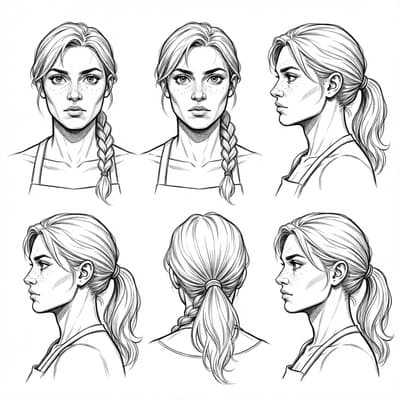 After - Character Head Turnaround Sheet