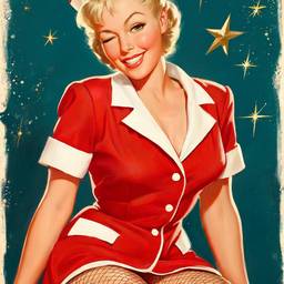 Vintage Pinup Nurse Art