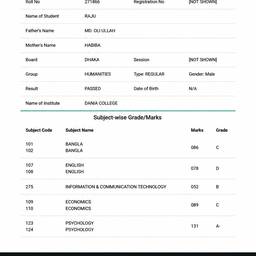 Marksheet Result Edit