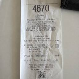 After - Edited McDonald's Receipt