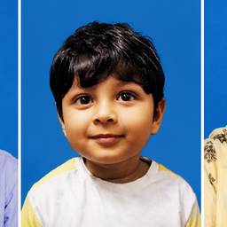 Blue Background Portrait