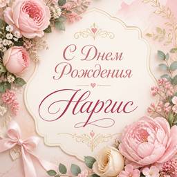 Pink Floral Birthday Card
