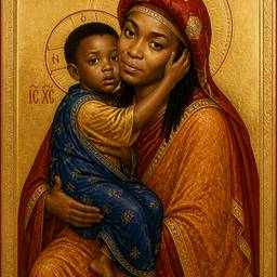Après - Portrait de Madone Byzantine