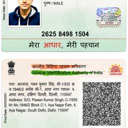 Nachher - Geburtsdatum auf der Aadhaar-Karte ändern