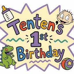 Rugrats Style Birthday Logo