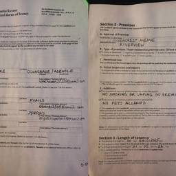 Edit Lease Address Details