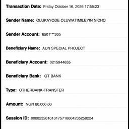 Bank Transfer Receipt Edit