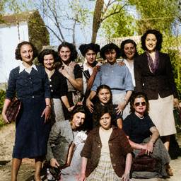 Colorized Vintage Group Photo