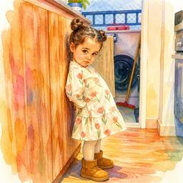 After - Cute Watercolor Girl Portrait