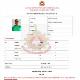 University Result Slip Edit