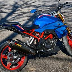 After - Blue BMW Motorcycle Recolor