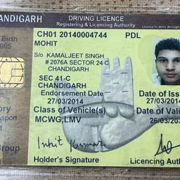 Driving Licence Details Edit