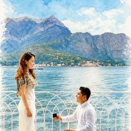 Watercolor Proposal Photo