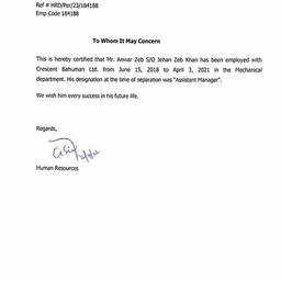 Employment Letter Date Edit