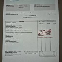 Avant - Modifier la date d'une facture
