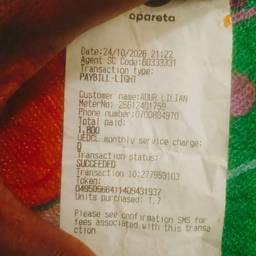 Receipt Name Edit