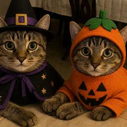 Halloween Cat Costume Duo