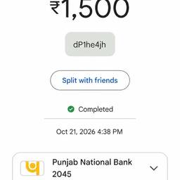 UPI Payment Date Edit