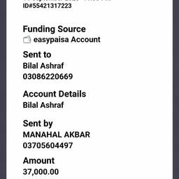 Edit Bank Receipt Details