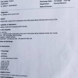 Après - Modification de date sur document médical
