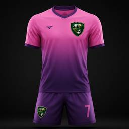 After - Pink to Purple Football Kit
