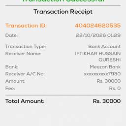 UPaisa Receipt Amount Edit
