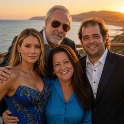 Sunset Family Photo Merge