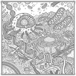 Before - Biology Coloring Page Line Art
